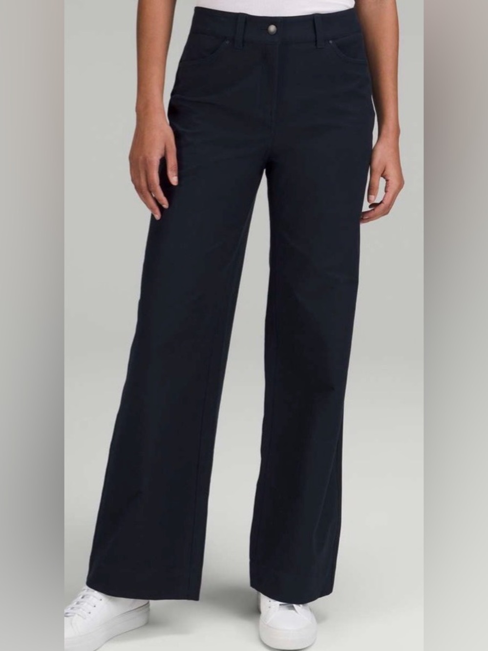 Lululemon City Sleek 5 Pocket High-Rise Wide-Leg Pant in Navy Size 28